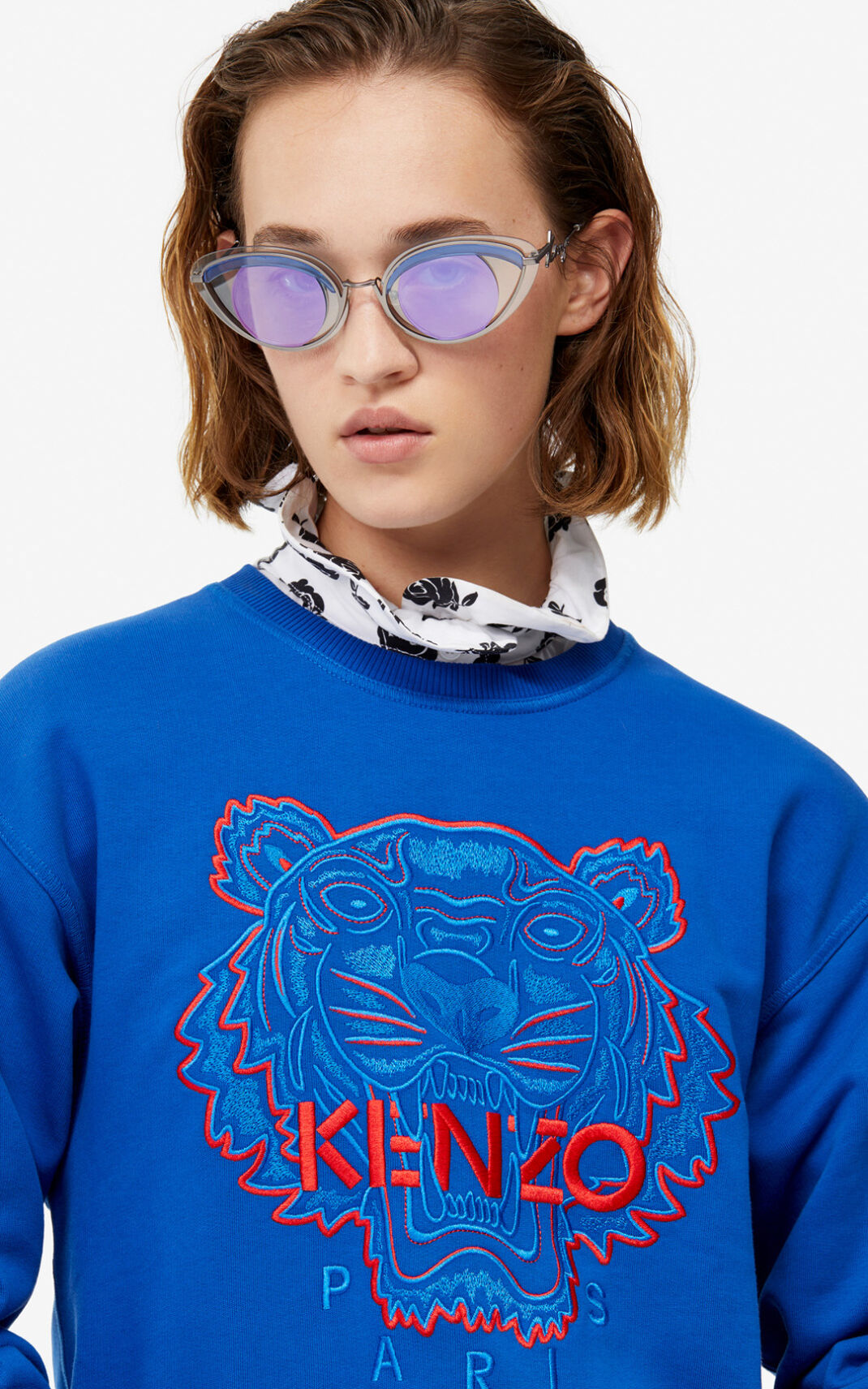 Kenzo Two tone 虎 スウェット レディース 青 - BGATMX153